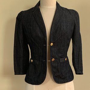 Juicy Couture Soft Cotton Denim Cropped Jacket - S